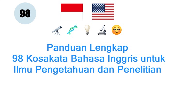 Panduan Lengkap: 98 Kosakata Bahasa Inggris untuk Ilmu Pengetahuan dan Penelitian